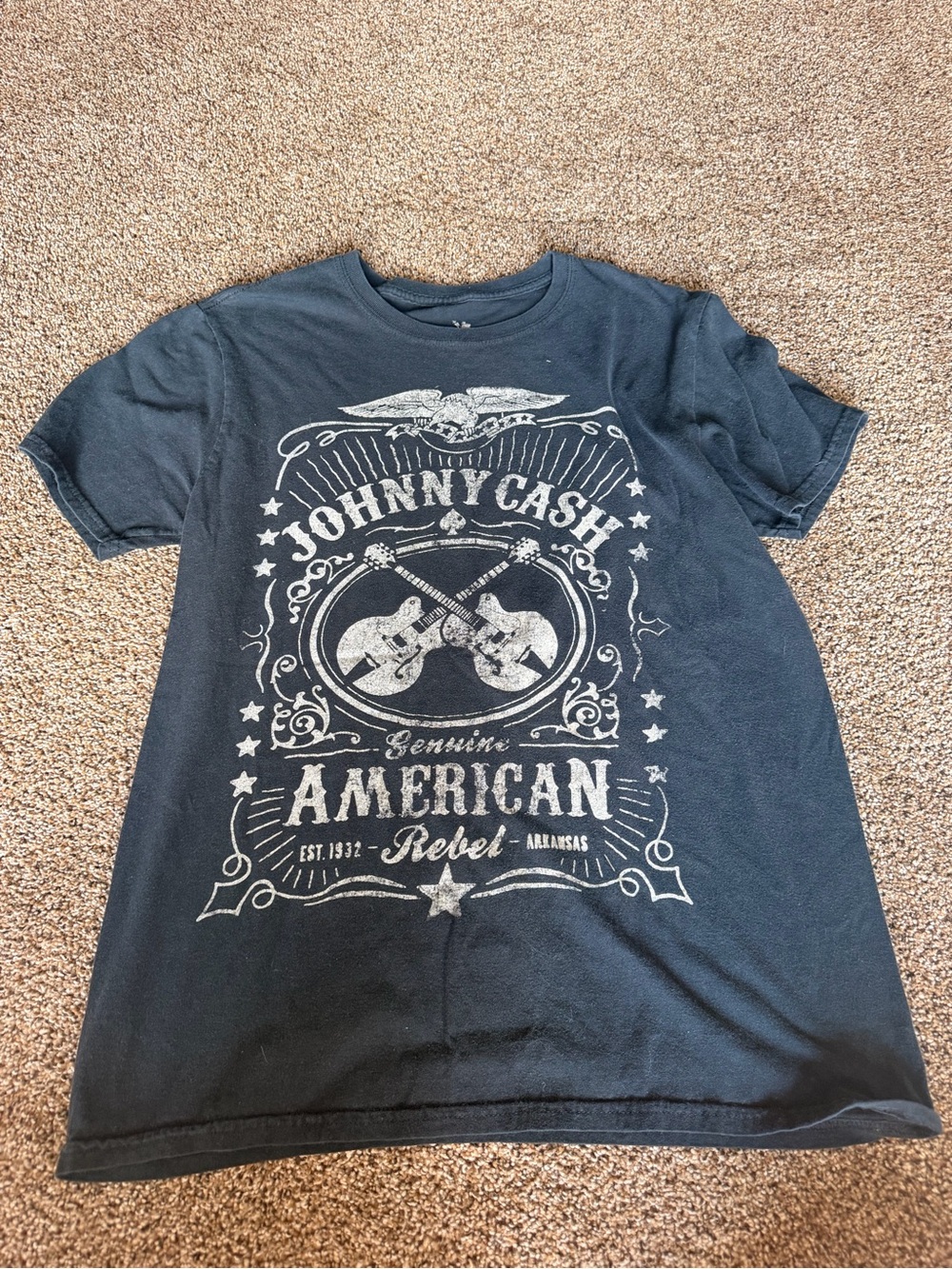 Zion Rootswear Black Johnny Cash Graphic Short Sleeve Tee